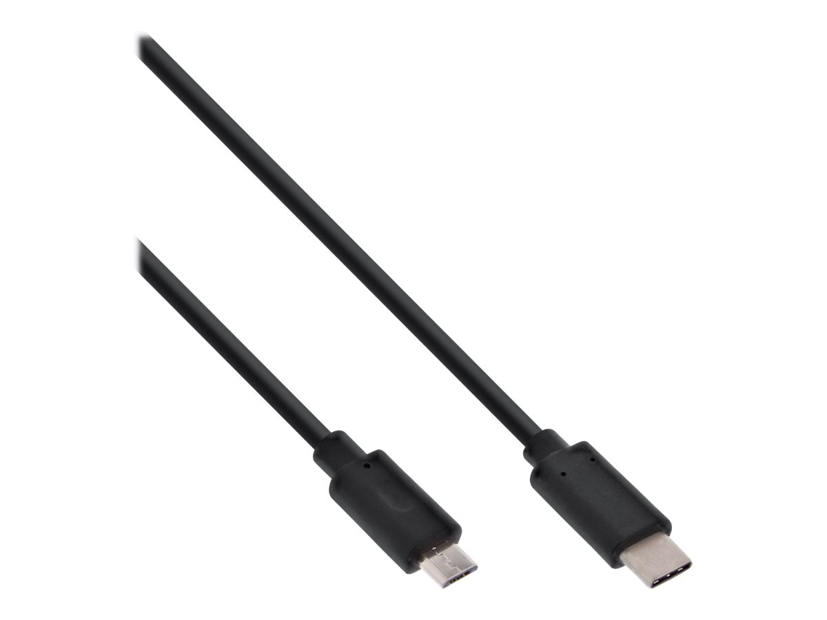InLine USB 2.0 Kabel - USB-C Stecker an Micro-B - schwarz - 05m