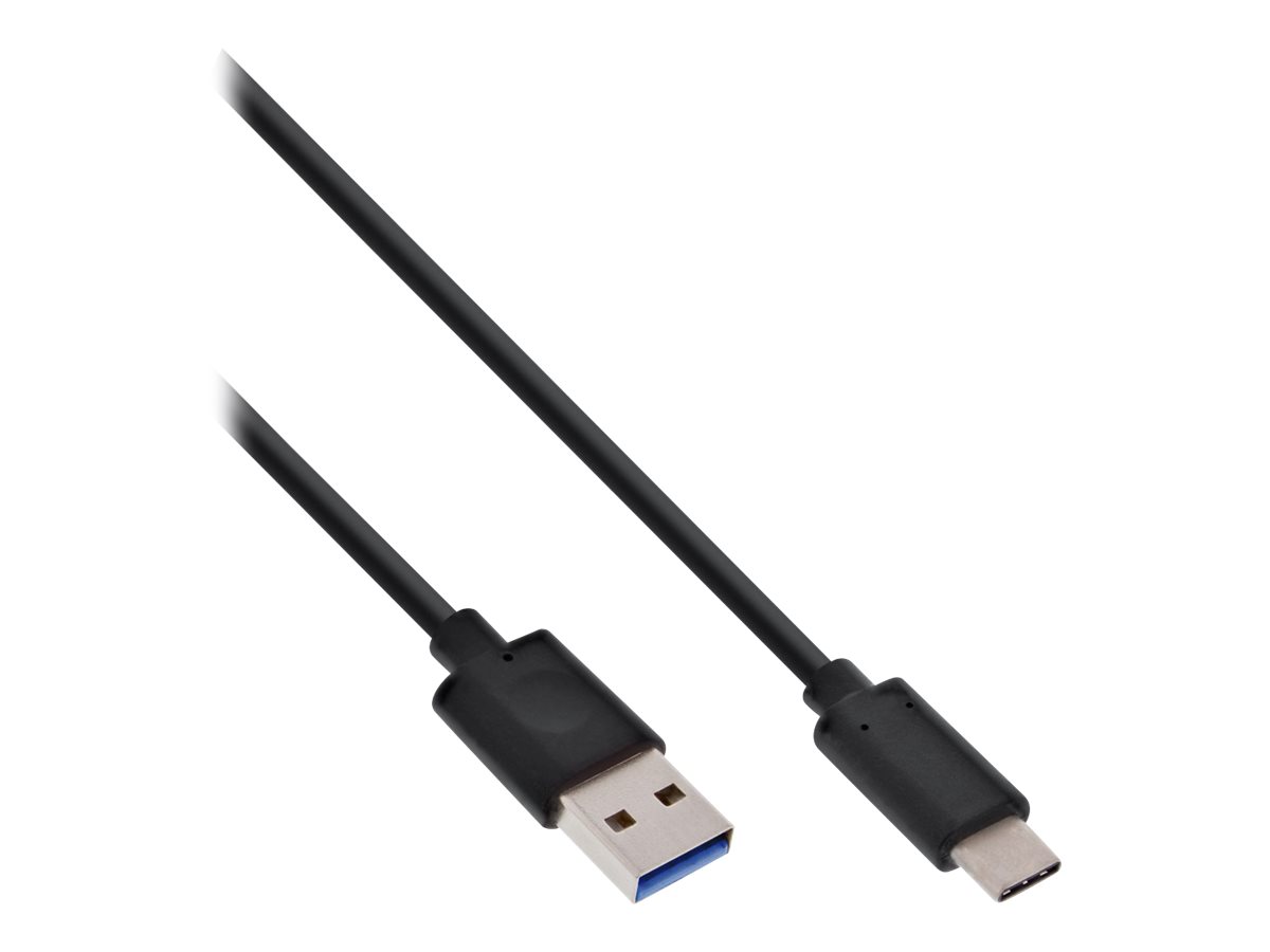 InLine USB 3.2 Gen.1x2 Kabel - USB-C Stecker an A Stecker - schwarz - 1m