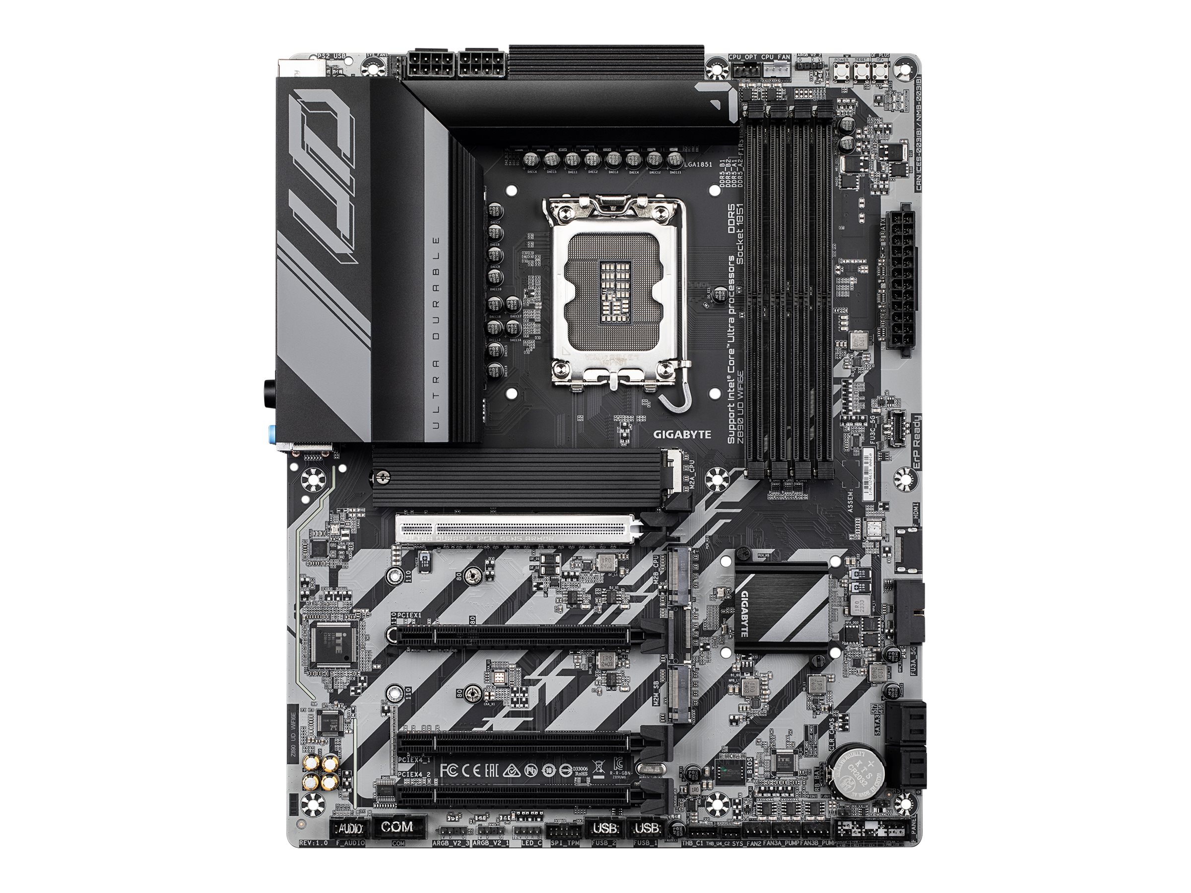 Gigabyte Z890 UD WIFI6E - Motherboard - ATX - LGA1851-Sockel - Z890 Chipsatz - USB4 USB-C 3.2 Gen 1 USB 3.2 Gen 2 USB 3.2 Gen 1 - 2.5 Gigabit LAN Wi-Fi 6E Bluetooth - Onboard-Grafik (CPU erforderlich)
