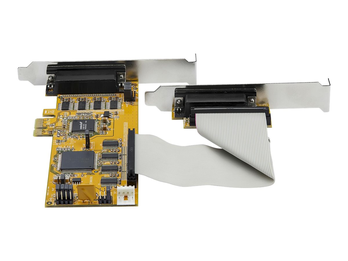 StarTech.com PEX8S1050LP PCI Express Schnittstellenkarte (8 Ports RS232 PCIe low profile 16550 UART  DB9 Serial Card)
