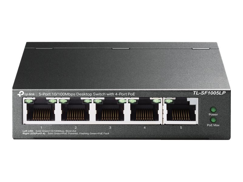 TP-LINK TL-SF1005LP - V1 - Switch - unmanaged - 5 x 10100 (4 PoE)