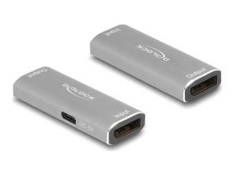 Delock Repeater - DisplayPort - 20-poliger DisplayPort  20-poliger DisplayPort