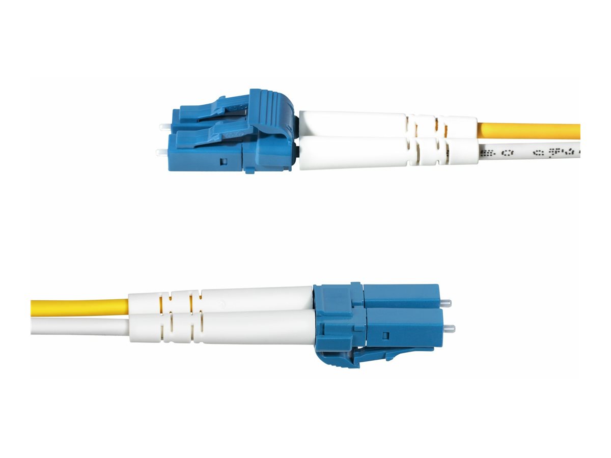 StarTech.com 15m (49.2ft) LC to LC (UPC) OS2 Single Mode Duplex Fiber Optic Cable 9125µm Laser Optimized 10G Bend Insensitive Low Insertion Loss - LSZH Fiber Patch Cord (SMDOS2LCLC15M)