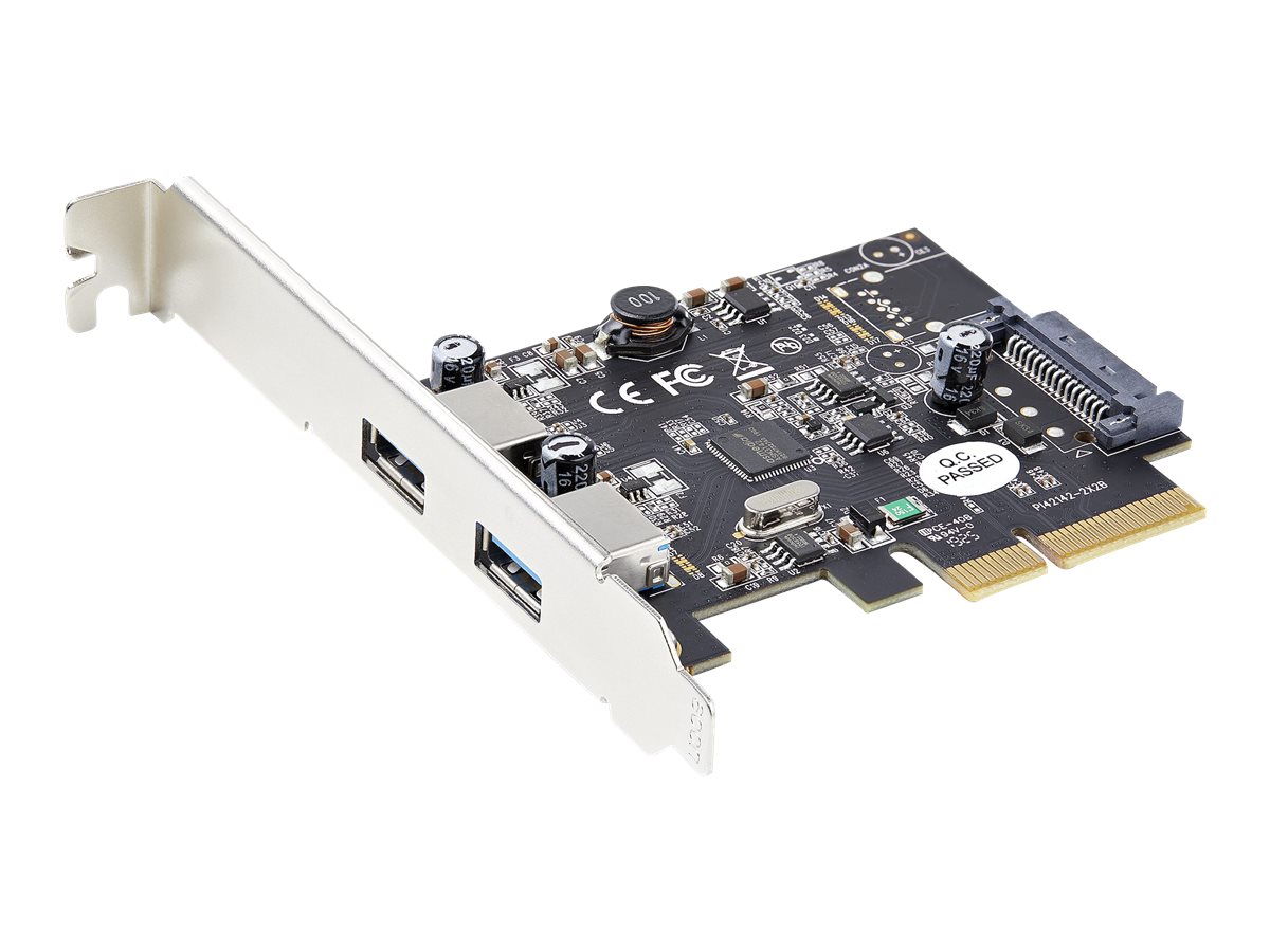 StarTech.com 2-Port USB PCIe Adapter - 10Gbits pro Port - USB 3.13.2 Gen 2 Typ-A PCI Express 3.0 x2 Host Controller Erweiterungskarte - Add-On Adapterkarte - FullLow Profile - Windows & Linux (PEXUSB312A3)