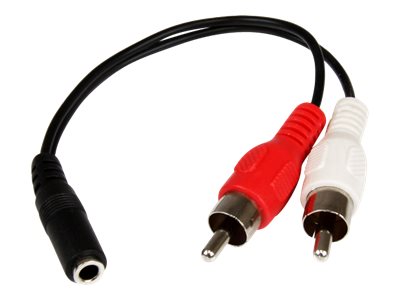 StarTech.com 15cm Audio Kabel 35mm Klinke auf 2x Cinch (BuchseStecker)