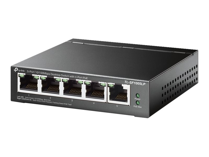 TP-LINK TL-SF1005LP - V1 - Switch - unmanaged - 5 x 10100 (4 PoE)