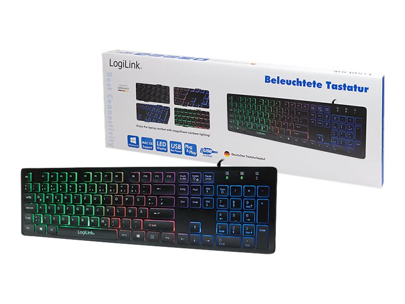 LogiLink Illuminated - Tastatur - hinterleuchtet