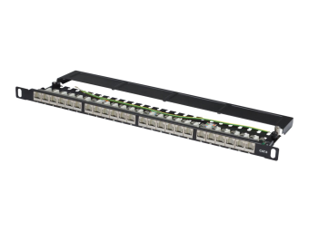 DIGITUS CAT 6 Klasse E High Density Patch Panel geschirmt schwarz