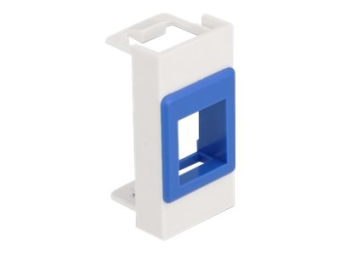 Delock Modulblende Snap-in-Halterung - weiß Blau