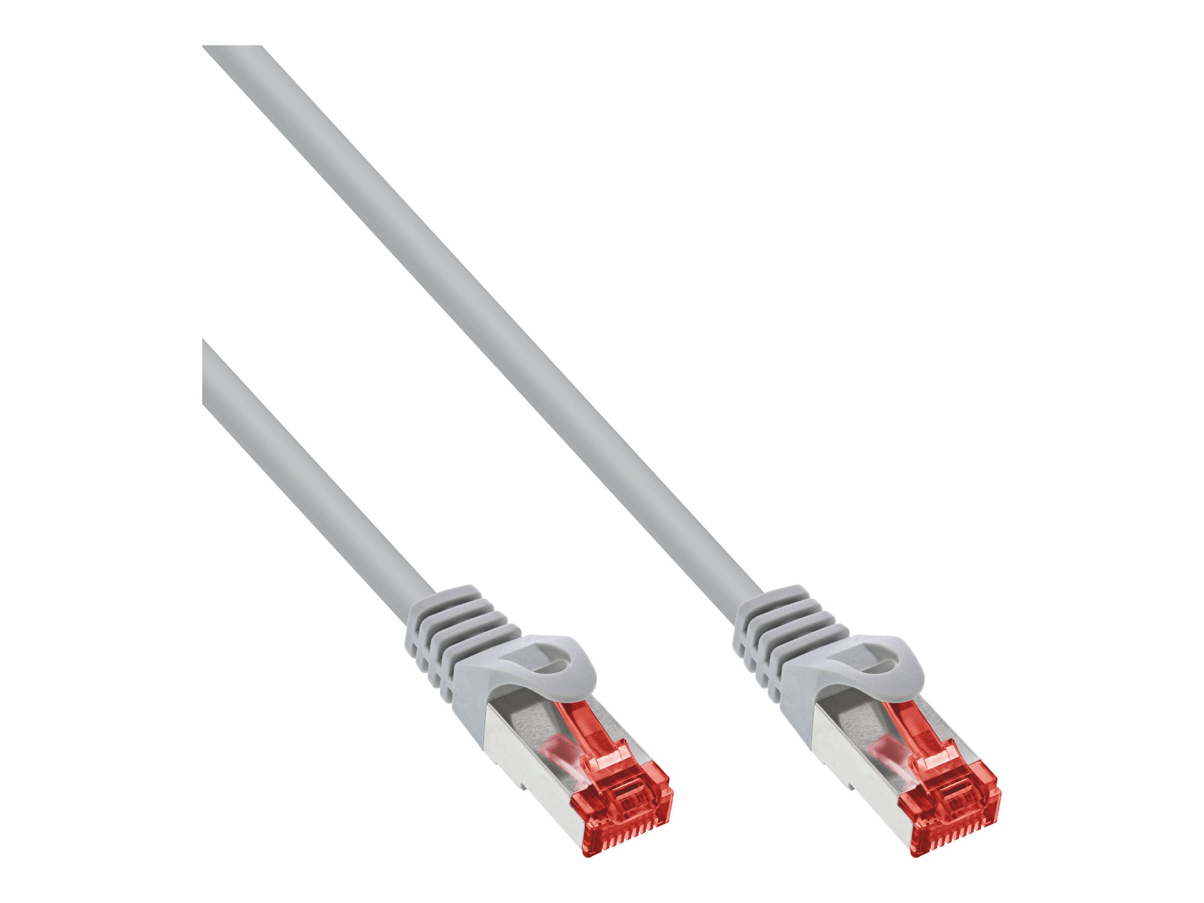 InLine Patchkabel - SFTP (PiMf) - Cat.6 - halogenfrei - Kupfer - grau - 1m
