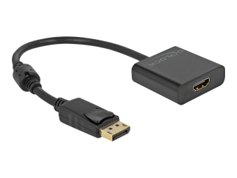 Delock Videoadapter - DisplayPort männlich eingerastet zu HDMI weiblich