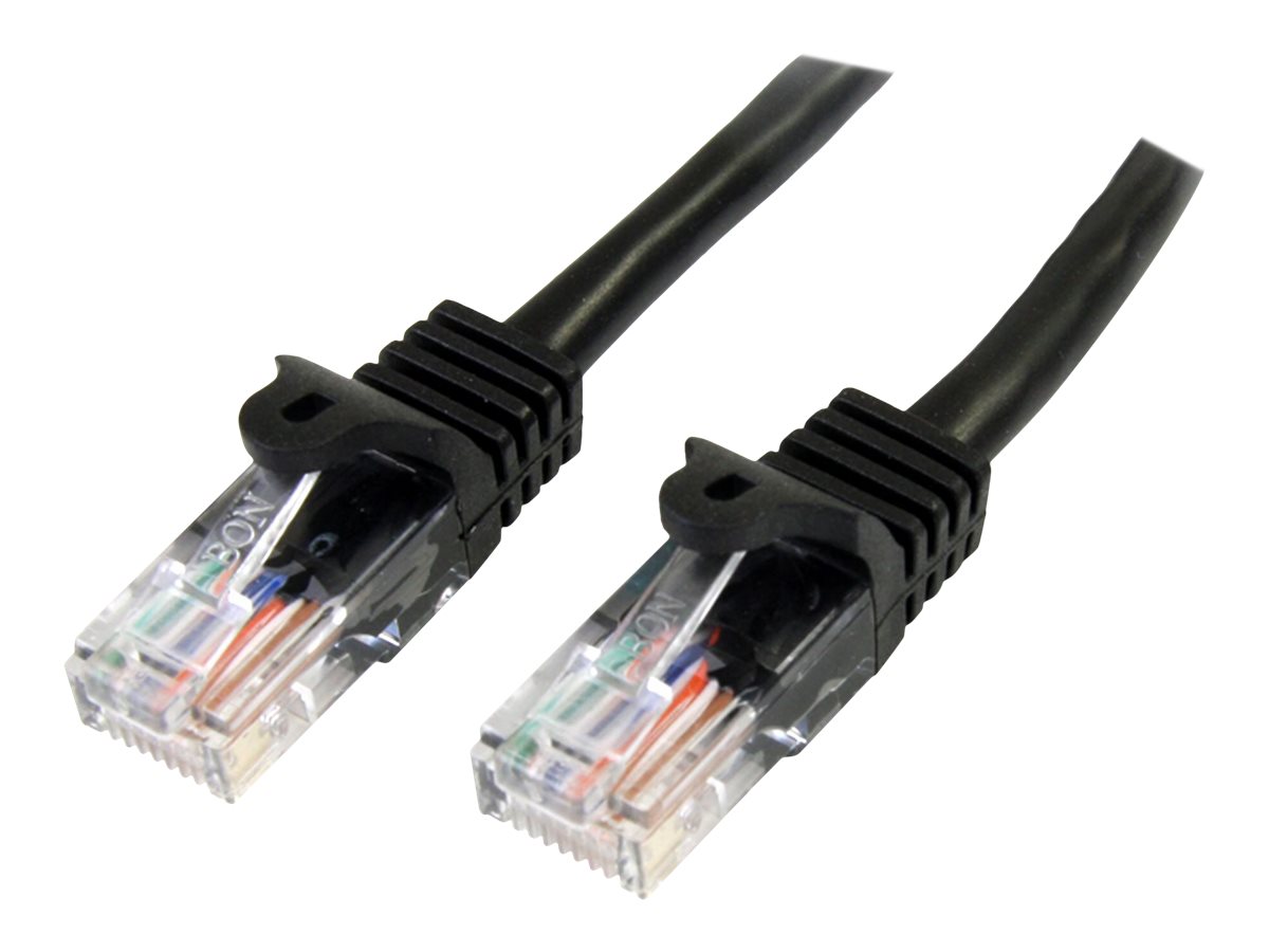 StarTech.com 3m Cat5e RJ45 UTP Netzwerkkabel Snagless - Cat 5e Patchkabel - Schwarz - Stecker  Stecker - Patch-Kabel - RJ-45 (M)