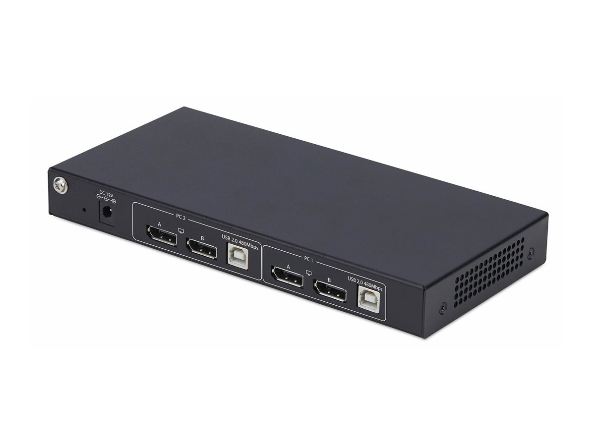StarTech.com 2-Port Dual-Monitor DP KVM Switch wVideo Matrix 4K 60Hz