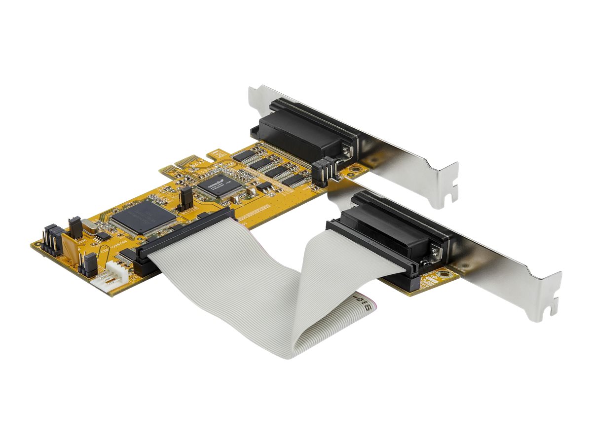 StarTech.com PEX8S1050LP PCI Express Schnittstellenkarte (8 Ports RS232 PCIe low profile 16550 UART  DB9 Serial Card)
