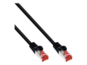 InLine Patchkabel - SFTP (PiMf) - Cat.6 - 250MHz - PVC - Kupfer - schwarz - 3m