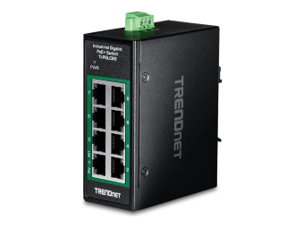 TRENDnet TI-PGLC80 - Version V1.xR - Switch - industrial mini - 8 x 101001000 (PoE+)
