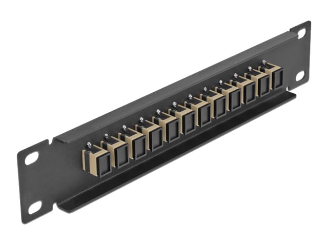 Delock Patch Panel - SC MM X 12 - Schwarz - 1U - 25.4 cm (10)