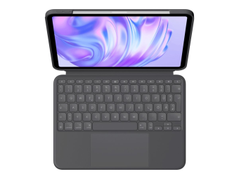 Logitech Combo Touch - Tastatur und Foliohülle - mit Trackpad - hinterleuchtet - Apple Smart connector - QWERTZ - Deutsch - Graphite - für Apple 11-inch iPad Pro (M4)