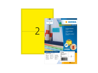 HERMA 4565 - Gelb - Rechteck - A4 - Universal - Matte - LaserInkjet