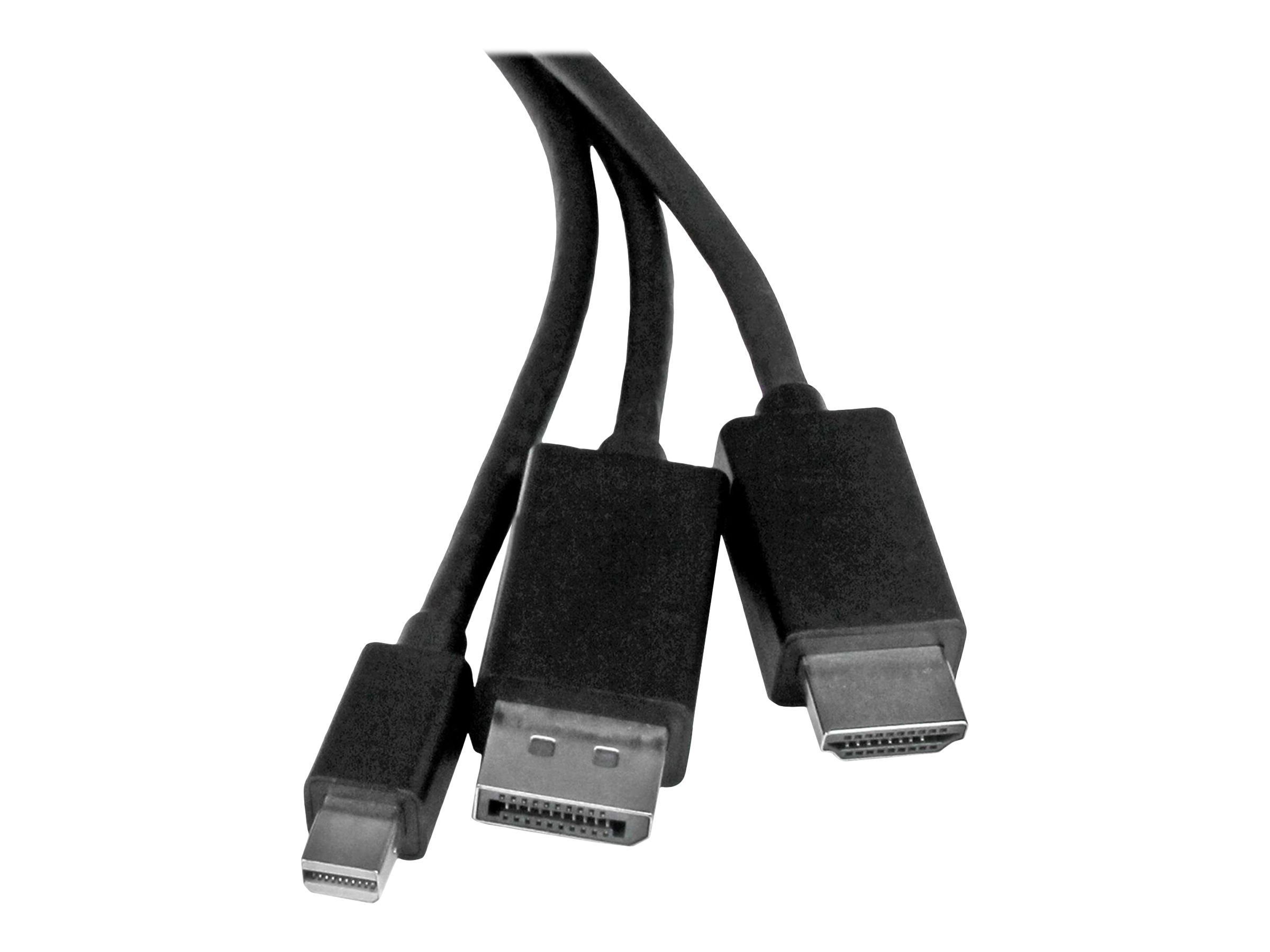 StarTech.com 2m HDMI DisplayPort oder Mini DisplayPort auf HDMI Konverter Kabel - HDMI DP oder Mini DP zu HDMI Adapterkabel - Videoadapter - HDMI DisplayPort Mini DisplayPort männlich zu HDMI Mikro-USB Typ B (nur Strom)