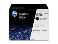 HP 55X - 2er-Pack - Hohe Ergiebigkeit - Schwarz - original - LaserJet - Tonerpatrone (CE255XD)