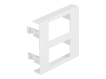 Delock Easy 45 - Einrastmodul - 45 x 45 mm Rechteck-Ausschnitt 17 x 243 mm - 2-fach - weiß (Packung mit 5)