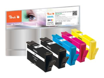 Peach Spar Pack Plus - 5er-Pack - Größe XL - Schwarz Gelb Cyan Magenta - kompatibel - Tintenpatrone (Alternative zu HP 364XL)