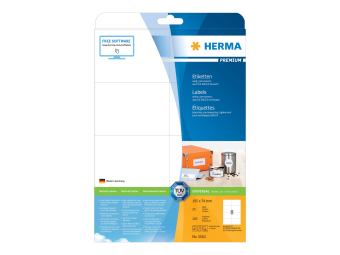 HERMA Premium - Papier - matt - permanent selbstklebend - weiß - 105 x 74 mm 200 Etikett(en) (25 Bogen x 8)