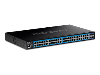 TRENDnet TEG-3524S - Switch - Smart - 48 x 101001000 + 4 x 10 Gigabit SFP+