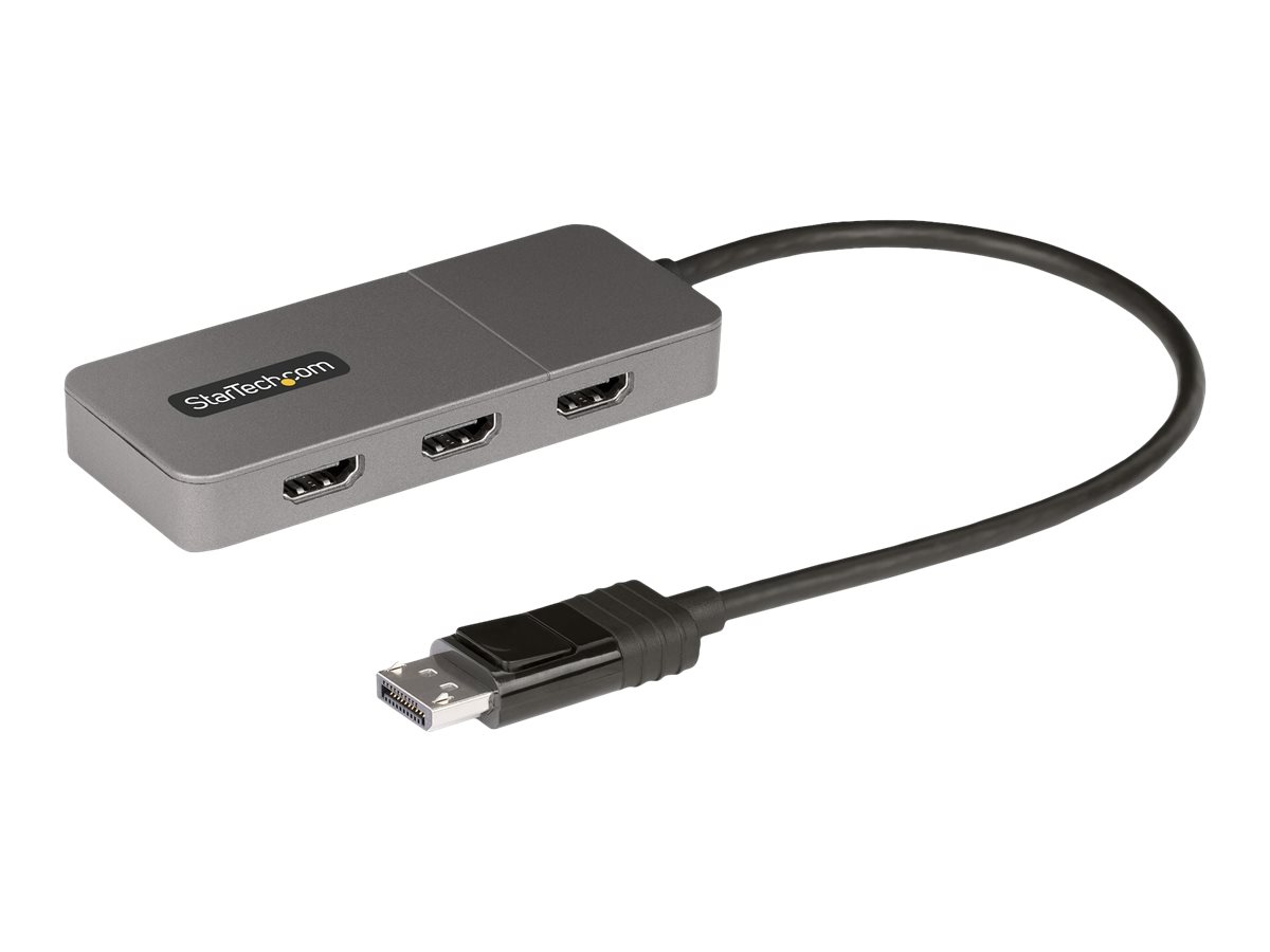 StarTech.com 3-Port MST Hub DisplayPort to Triple HDMI Monitors 4K 60Hz DP 1.4 Multi-Monitor Video Adapter with 1ft (30cm)