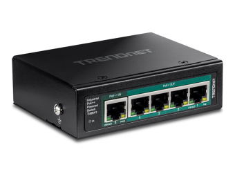 TRENDnet TI-B541 - Switch - industriell mit PoE Pass-Through - 1 x 101001000 (PoE++ Eingang)