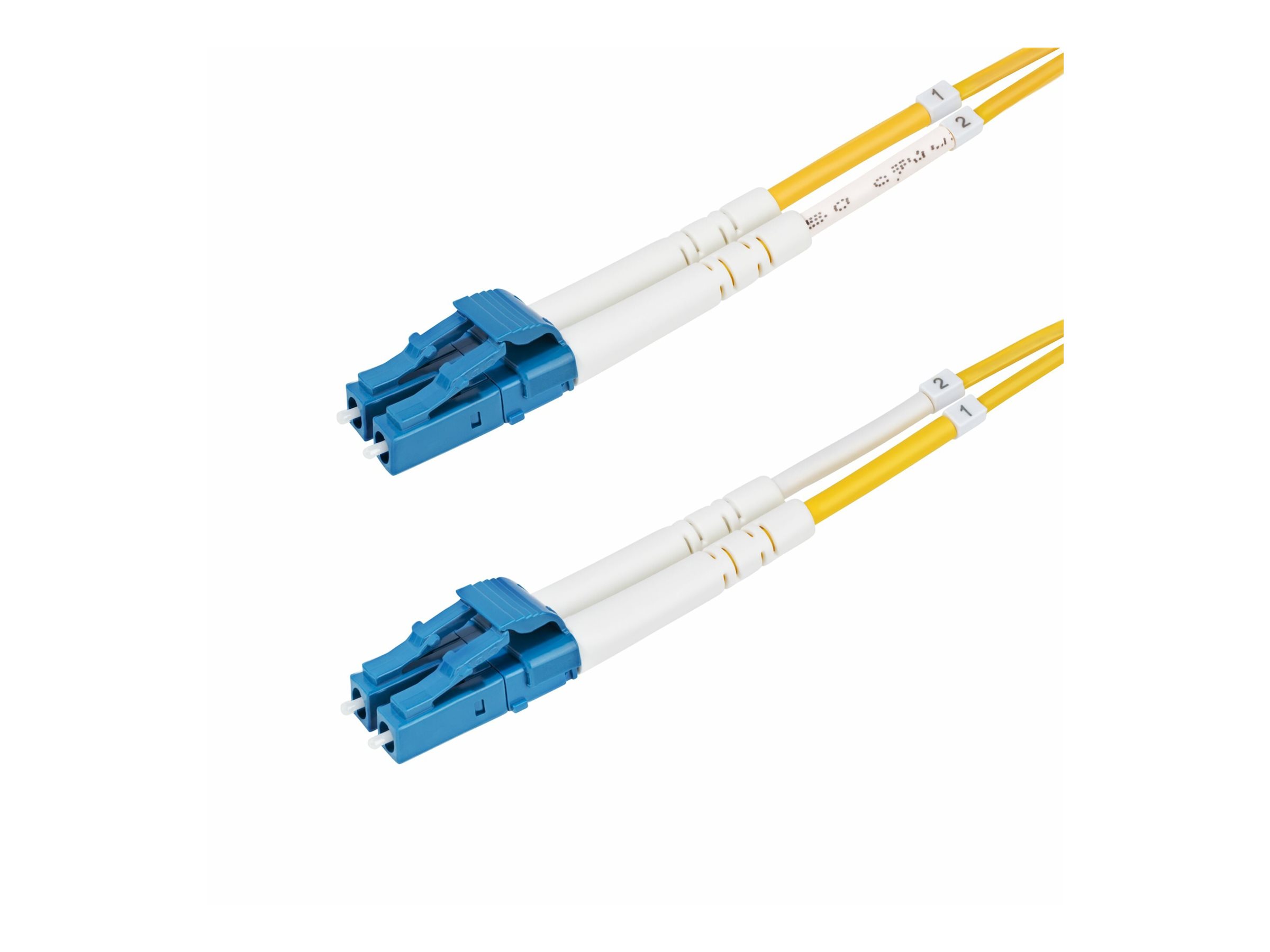 StarTech.com 8m (26.2ft) LC to LC (UPC) OS2 Single Mode Duplex Fiber Optic Cable 9125µm Laser Optimized 10G Bend Insensitive Low Insertion Loss - LSZH Fiber Patch Cord (SMDOS2LCLC8M)