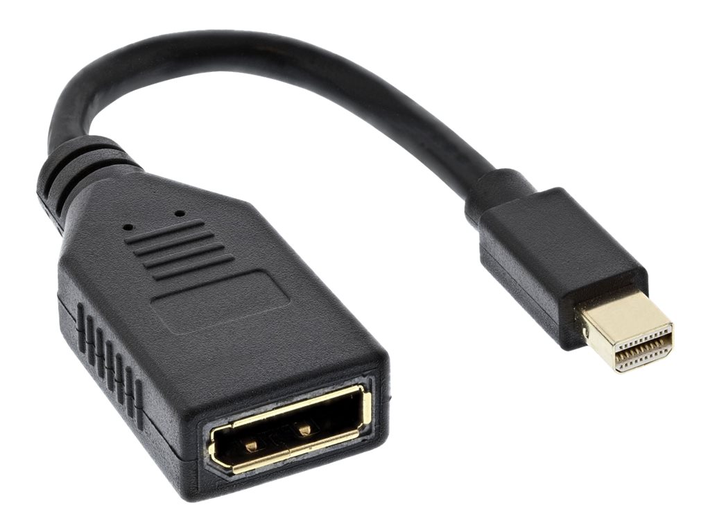 InLine Kabel Mini DisplayPort ST zu DisplayPort BU - 4K2K - schwarz - 015m