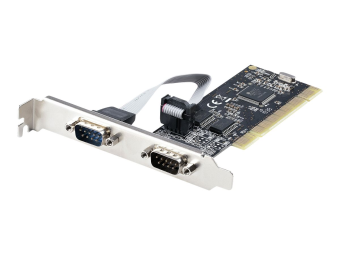 StarTech.com 2 Port PCI RS232 Serial Adapter Card - Serielle Schnittstellenkarte - PCI zu Dual DP9 Controller Card - Standard- und Low-Profile Slotblech - WindowsLinux (PCI2S5502)