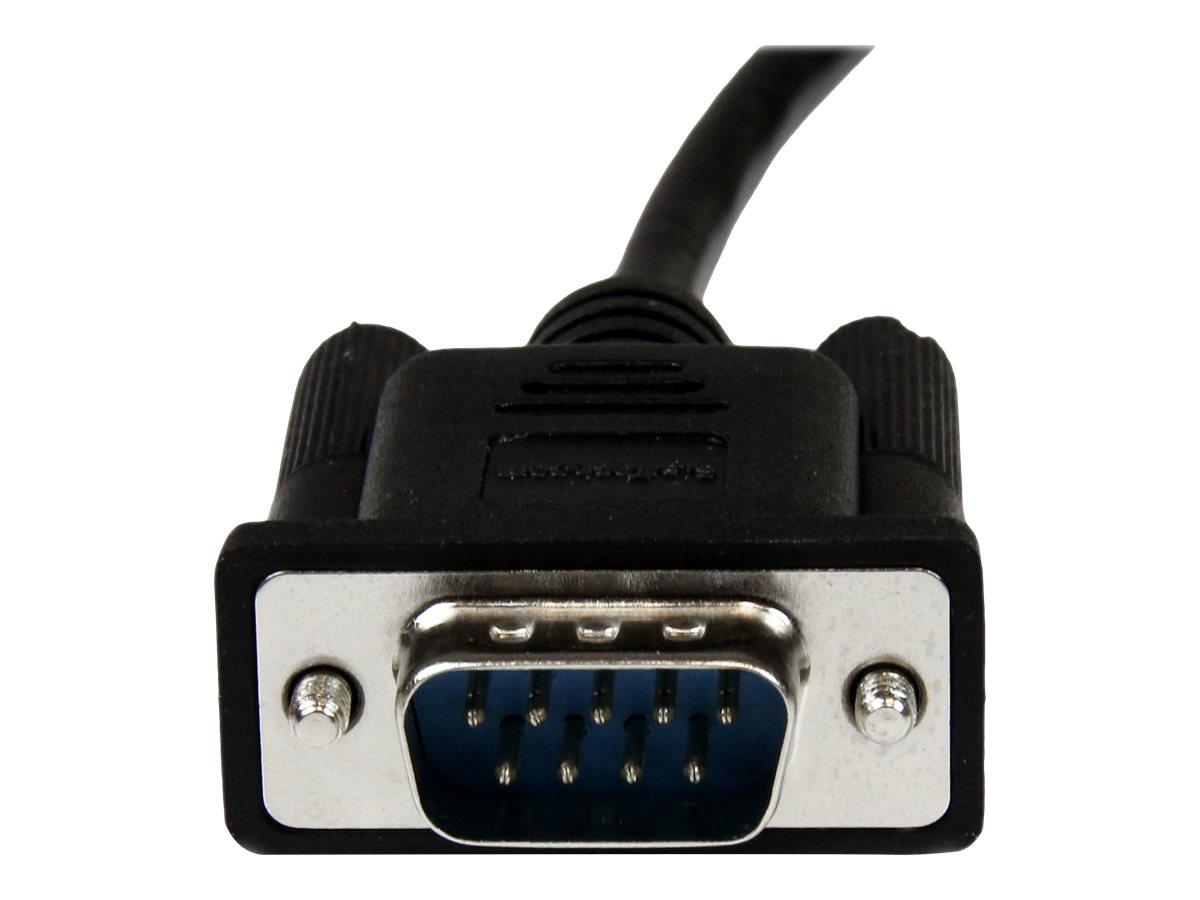 StarTech.com 2m Seriell DB9 RS-232 Nullmodemkabel - Schwarz - SteckerBuchse - 9 Pin Null Modem Kabel - Nullmodemkabel - DB-9 (W)
