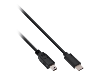 InLine USB 2.0 Kabel - USB-C Stecker an Mini-B Stecker - schwarz - 5m