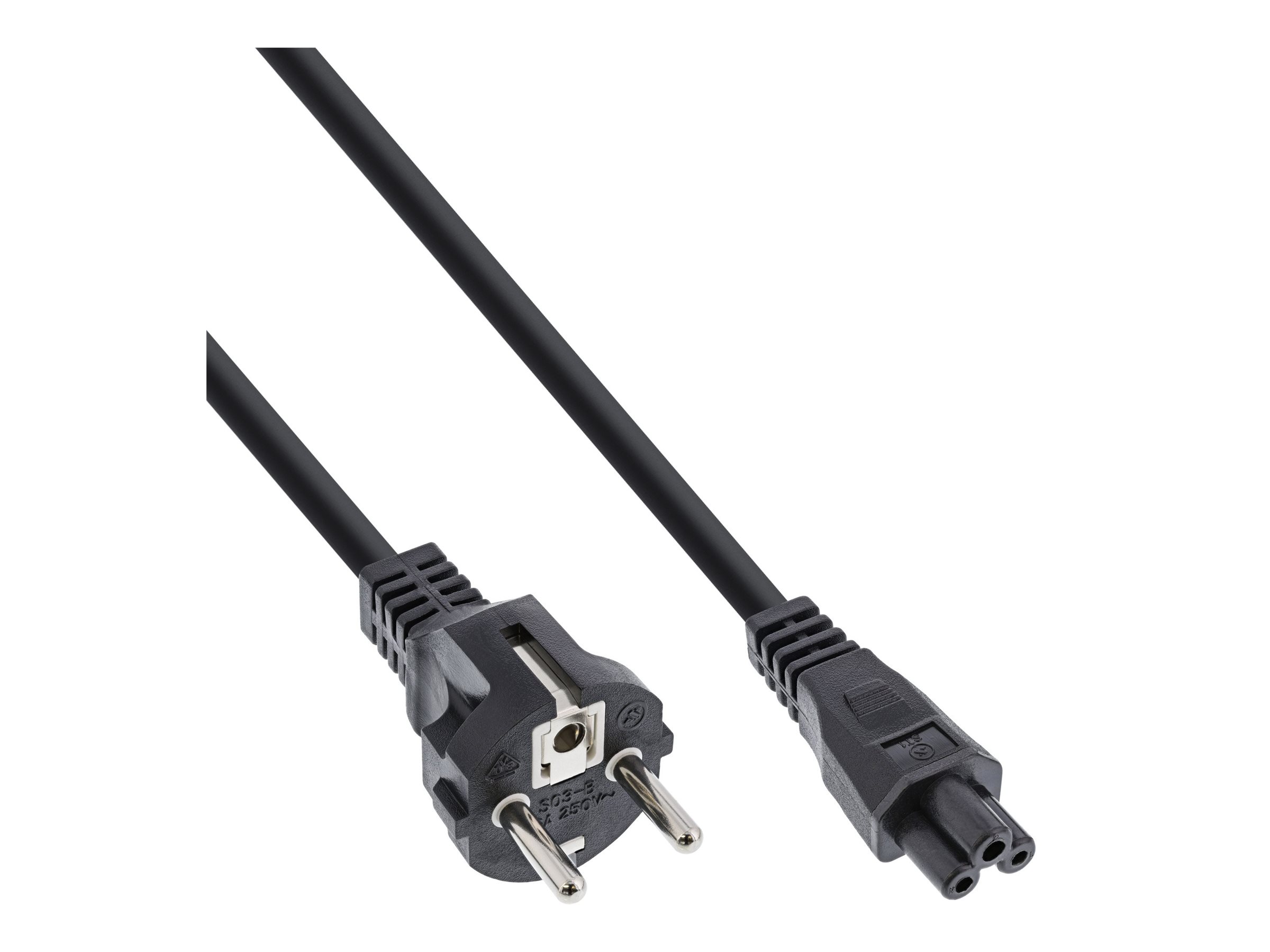 InLine Netzkabel für Notebook - 3pol C5 Kupplung - schwarz - 18m