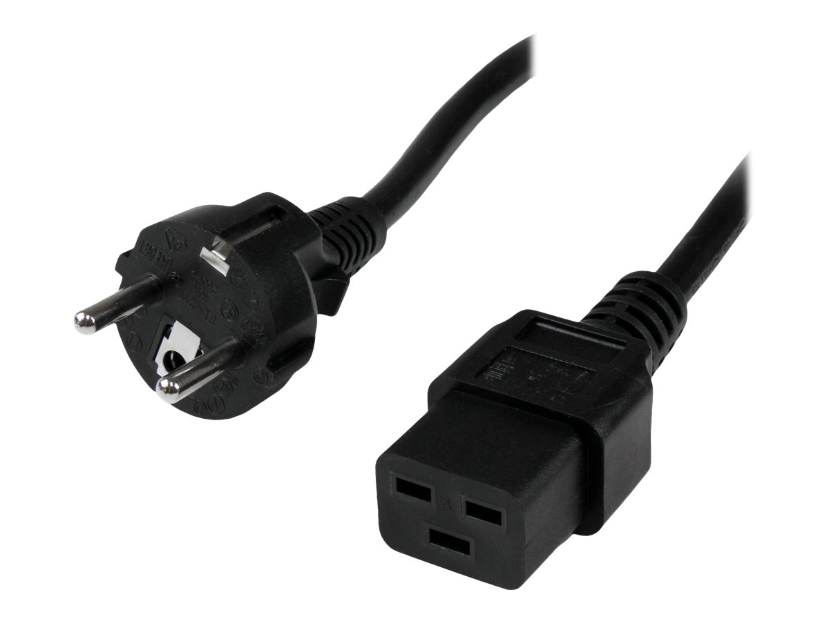 StarTech.com 2 m Computer Stromkabel 16AWG EU Schuko auf C19 16A 250V Ersatz AC Stromkabel Drucker Stromkabel PC Netzkabel Monitor Stromkabel - UL gelistet (PXTEUC192M)