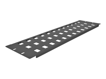 Delock Patchpanel (Blindblech) - Snap-In Montage - Rack montierbar - Schwarz - 3U - 48.3 cm (19)