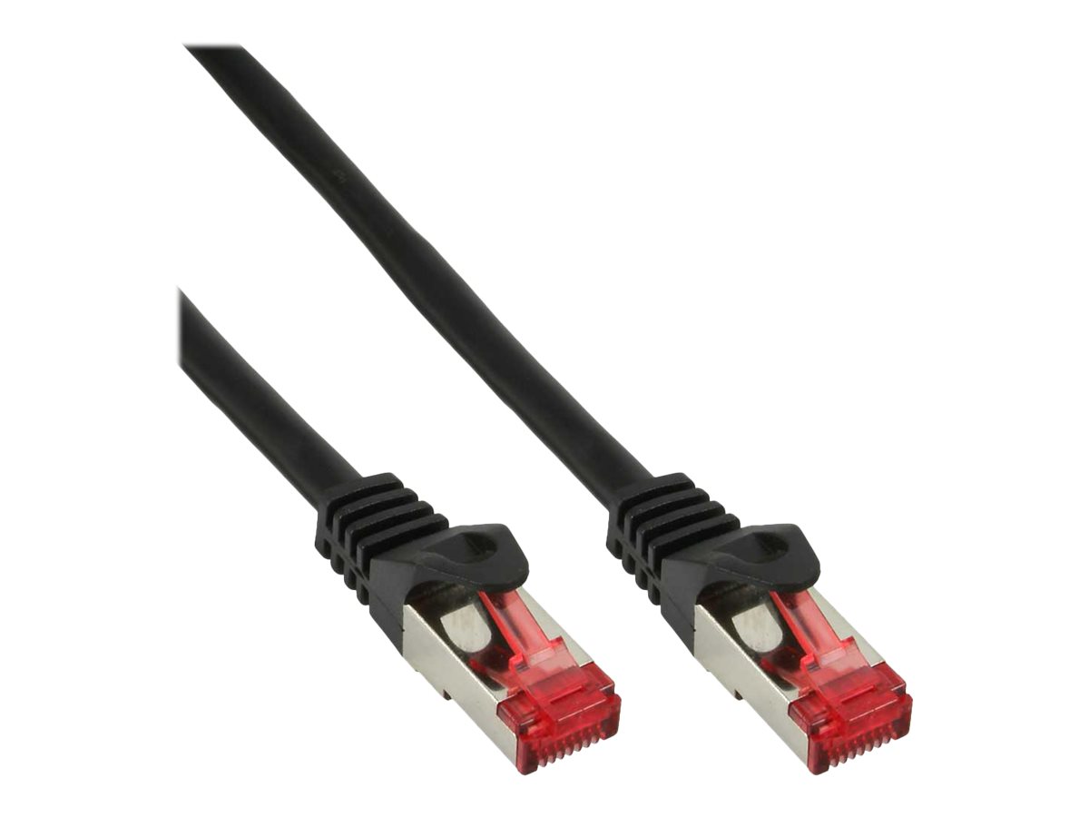 InLine Patchkabel - SFTP (PiMf) - Cat.6 - 250MHz - PVC - CCA - schwarz - 10m