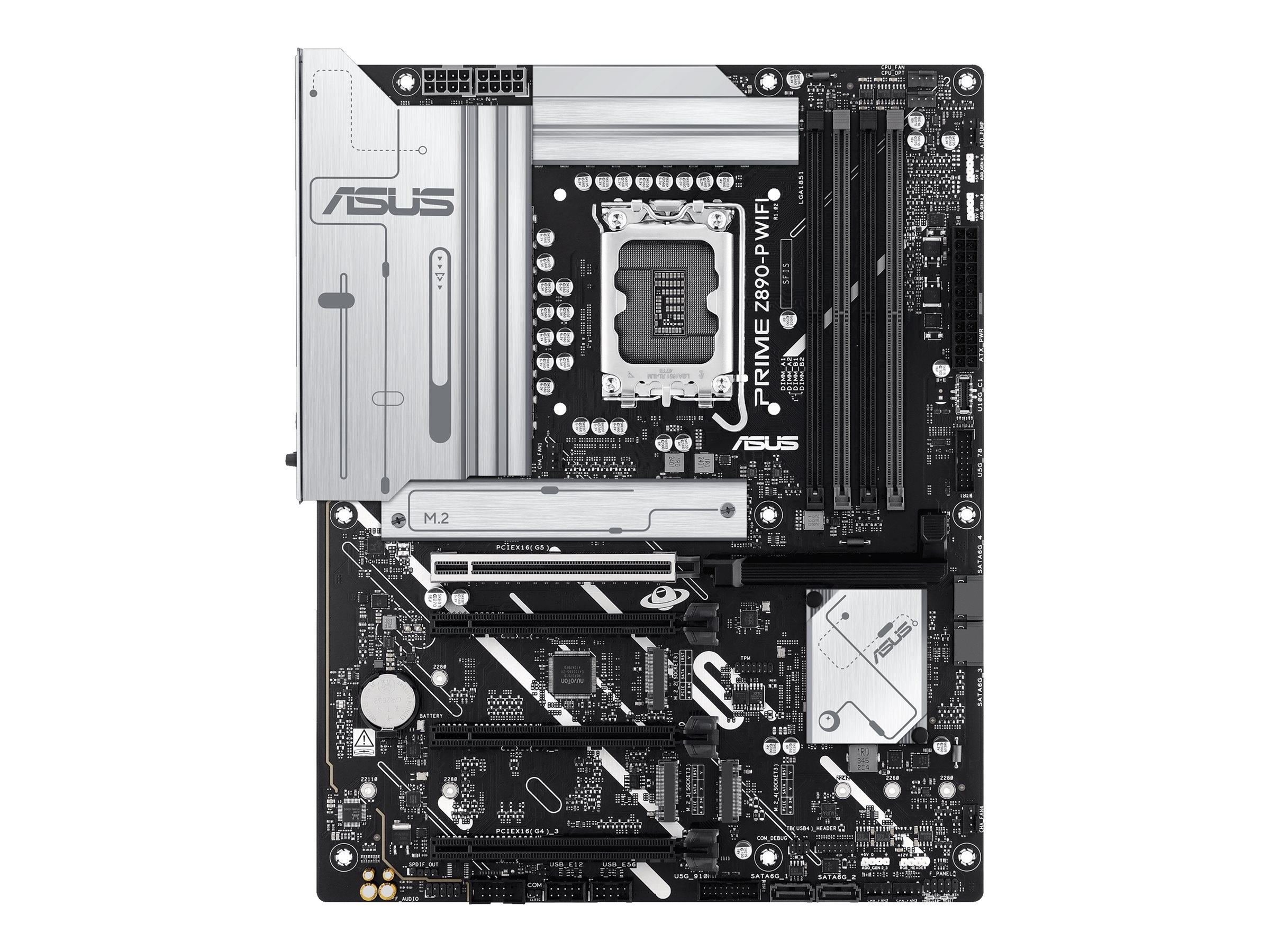ASUS PRIME Z890-P WIFI - Motherboard - ATX - LGA1851-Sockel - Z890 Chipsatz - USB4 USB 3.2 Gen 2 USB 3.2 Gen 1 USB-C 3.2 Gen 1 - Wi-Fi 7 Bluetooth 2.5 Gigabit LAN - Onboard-Grafik (CPU erforderlich)