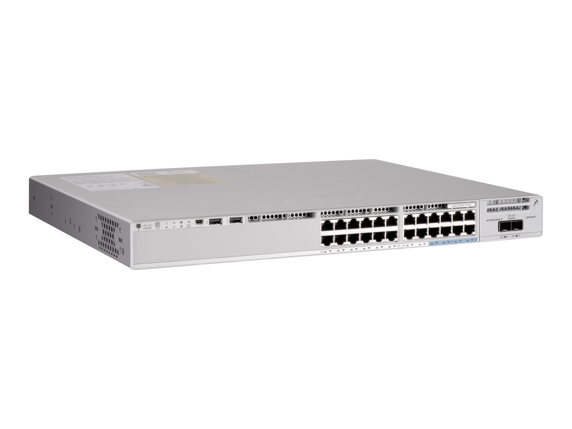 Cisco Catalyst 9200L - Network Essentials - Switch - L3 - managed - 8 x 10010002.5G5G10GBase-T + 16 x 101001000 (PoE+)