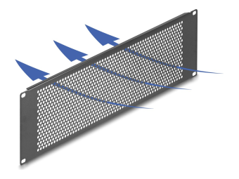 Delock Blindplatte - mit runden Löchern - Schrankmontage - 3U - 48.3 cm (19)