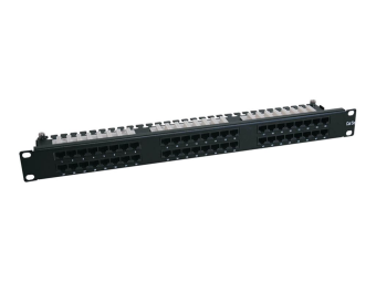 Tripp Eaton Tripp Lite Series 48-Port Cat6 Cat5 Patch Panel High Density 110 Punch down Rackmount 1URM TAA - Patch Panel - CAT 6 - RJ-45 X 48 - Schwarz - 1U - 48.3 cm (19)