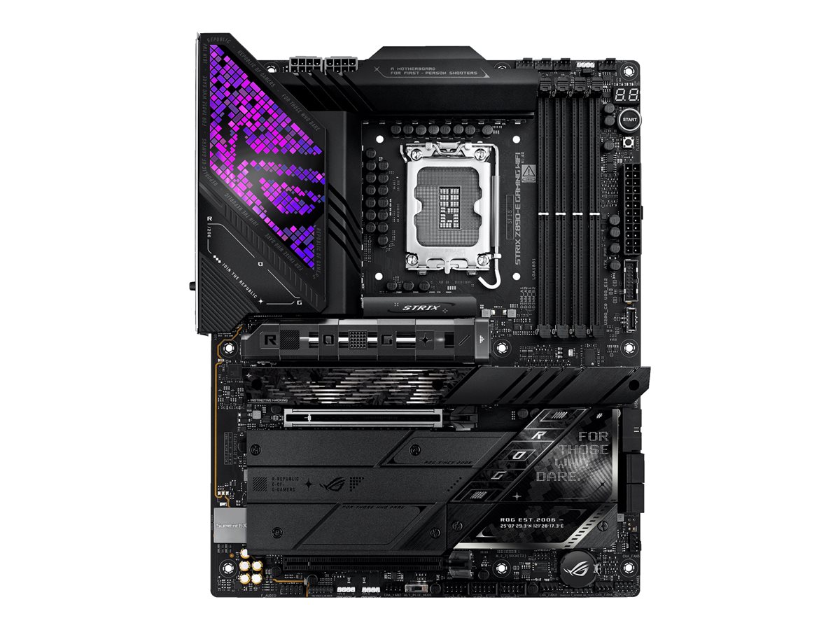 ASUS ROG STRIX Z890-E GAMING WIFI - Motherboard - ATX - LGA1851-Sockel - Z890 Chipsatz - USB-C 3.2 Gen 2x2 USB 3.2 Gen 1 USB 3.2 Gen 2 USB-C 3.2 Gen2 USB4 - 5 Gigabit Ethernet Wi-Fi 7 Bluetooth - Onboard-Grafik (CPU erforderlich)