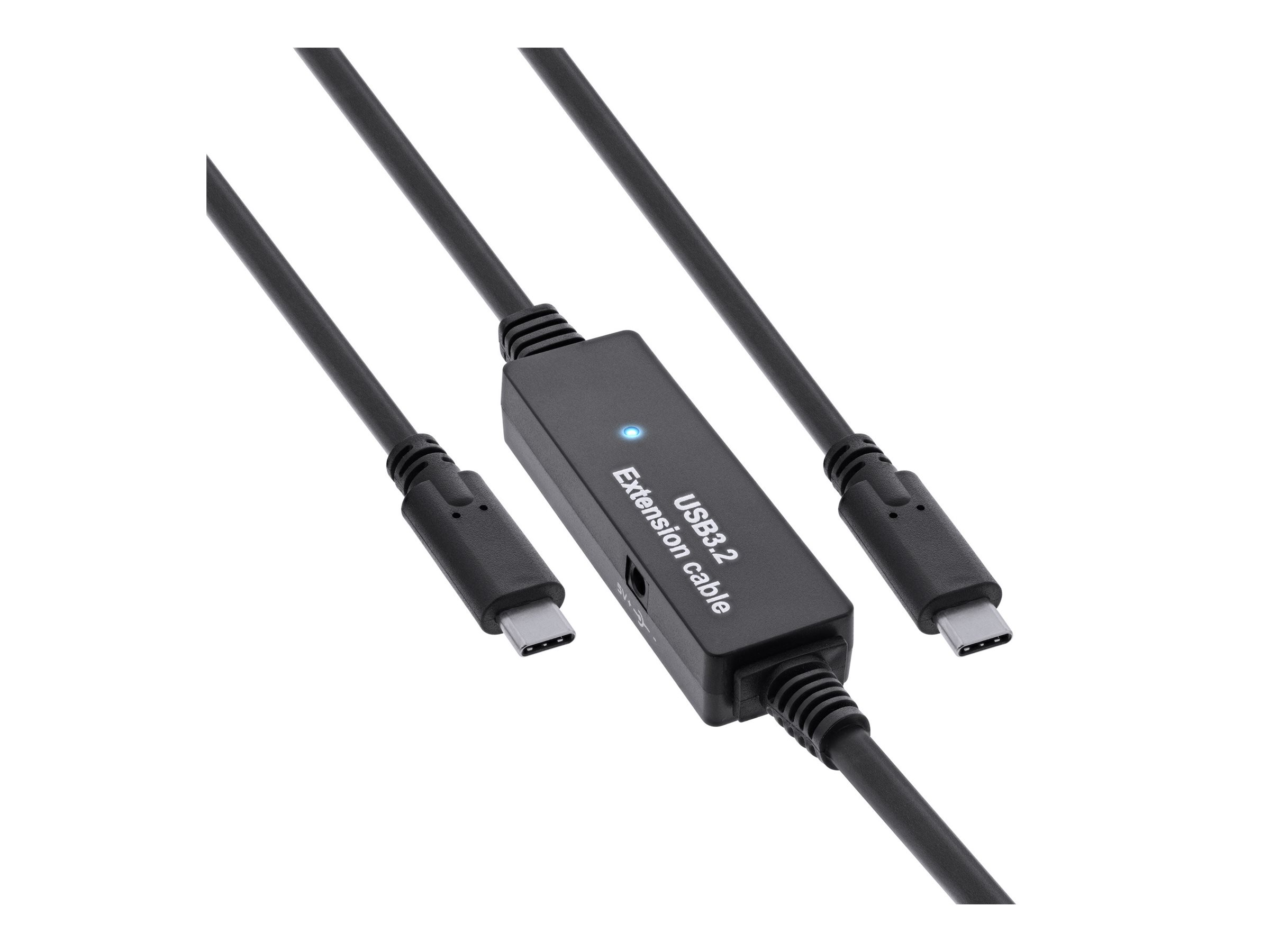 InLine USB 3.2 Gen.1 Aktiv-Kabel - USB-C Stecker an USB-C Stecker - schwarz - 15m