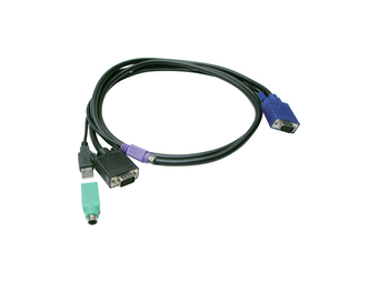 EFB Elektronik Slim 3-in-1 USB PS2 KVM KVM Combo cable- 3m
