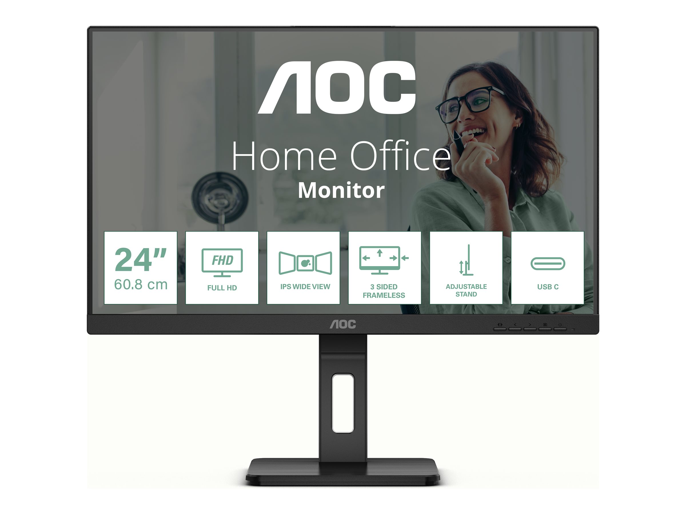 AOC Pro-line 24P3CV - P3 Series - LED-Monitor - 61 cm (24)