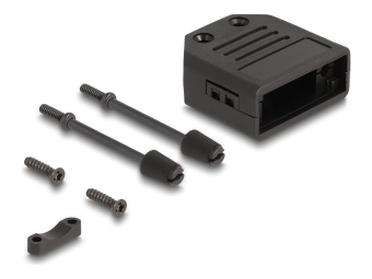 Delock Steckerhülle - D-Sub  für 9-poligen Stecker  Buchse Kunststoff mit Zugentlastung