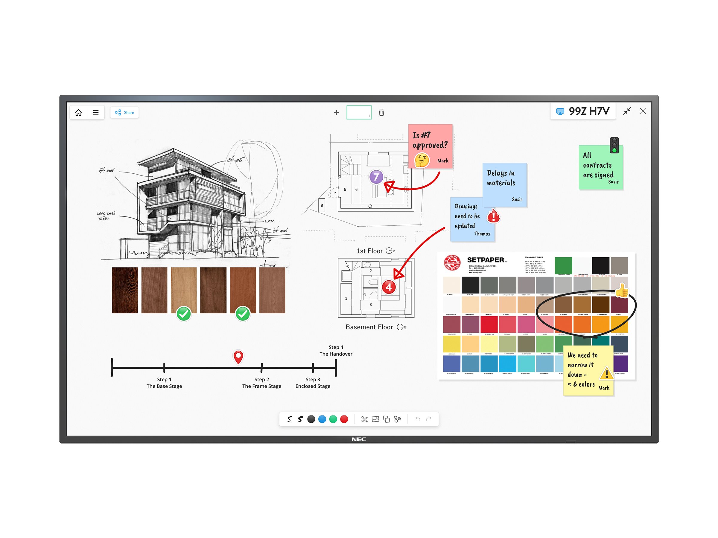 NEC Display MultiSync M651 IGB - 163.9 cm (65) Diagonalklasse M Series LCD-Display mit LED-Hintergrundbeleuchtung - Digital Signage - mit Integrierter Media-Player und Touchscreen (Multi-Touch)